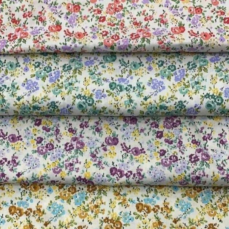KATUN ผ้าคอตตอนญี่ปุ่นลาย 4WBR ขนาด 50cm x 1.5m ผ้ากว้าง