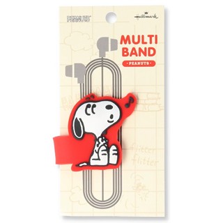 Snoopy Peanuts Multi Band แบบสีแดง ขนาด 4.6 x 9.2 x 0.5 ซม. ทำจาก PVC ใช้พันสาย เก็บสายต่าง ๆ ได้