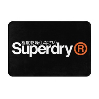 Superdry logo (2) พรมเช็ดเท้า ผ้าสักหลาด กันลื่น ดูดซับน้ํา แห้งเร็ว สําหรับห้องน้ํา 16x24 นิ้ว พร้อมส่ง