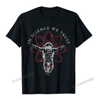 Atheist Shirt In Science We Trust Astronaut Humanist T-Shirt Camisas Men Cotton Tees Hip Hop New Design Casual Tshirts