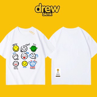 เสื้อยืด ขนาดใหญ่ พิมพ์ลาย Drew House สําหรับผู้ชาย และผู้หญิง สินค้าพร้อมส่ง