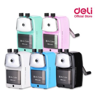 Deli 0620 Pencil Sharpener กบเหลาดินสอแบบยืดโต๊ะ 1 เครื่อง กบ กบเหลาดินสอ เครื่องเขียน(คละสี)