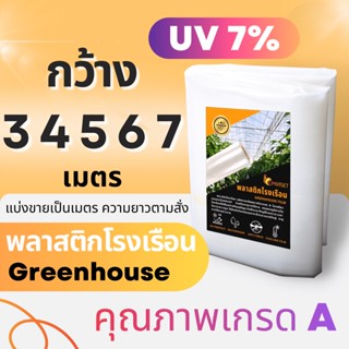 *ของแท้💯* พลาสติกคลุมโรงเรือน  greenhouse กว้าง 3 - 5 เมตร หนา 100 - 200 ไมครอน กันUv 7%