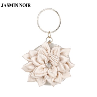 Jasmin NOIR กระเป๋าถือ กระเป๋าสะพายไหล่ โพลีเอสเตอร์ ลายดอกไม้ สําหรับสตรี