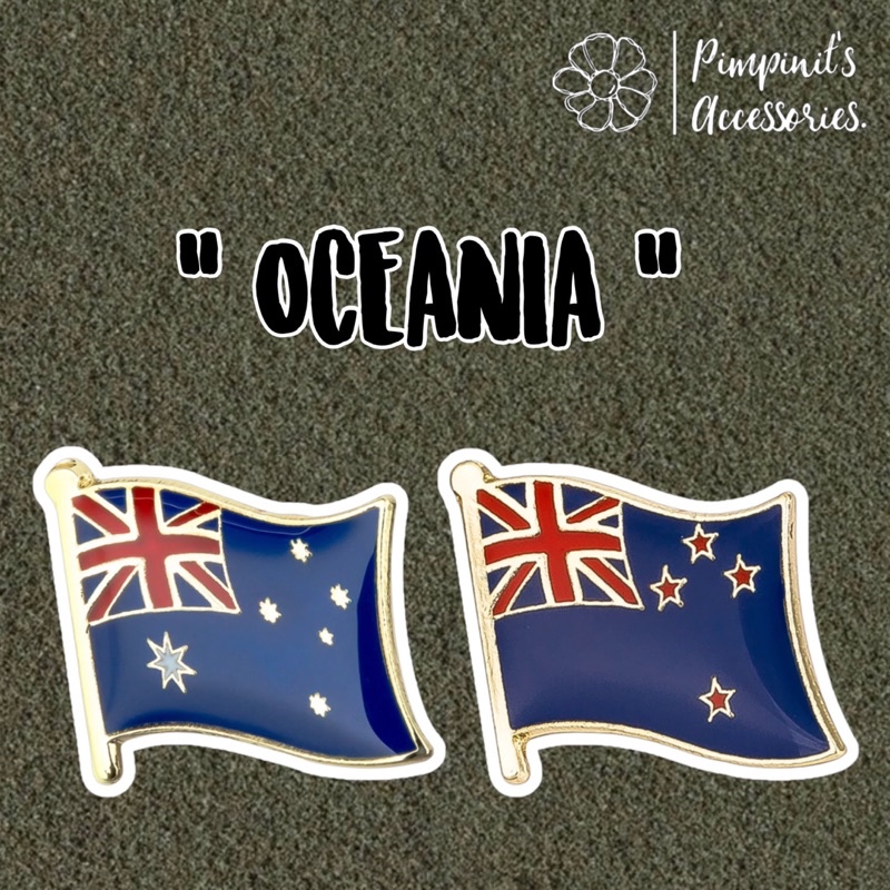 🇹🇭 พร้อมส่ง : 🇦🇺🇳🇿 เข็มกลัดธงชาติในทวีปออสเตรเลียและโอเชียเนีย | Flag of Countries in Australia & Oc