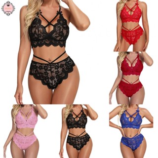 Womens Lace Bra Set Push Up Underwear Sexy Lingerie Thong Nightwear Sleepwear