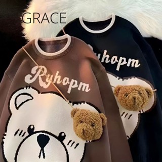 สเวตเตอร์หมีน้อย+กระเป๋าหมี🧸🤎🖤 งานจากร้าน GRACE