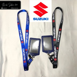 สายคล้องคอ พิมพ์ลาย SUZUKI ป้ายชื่อ แบบเต็ม พรีเมี่ยม