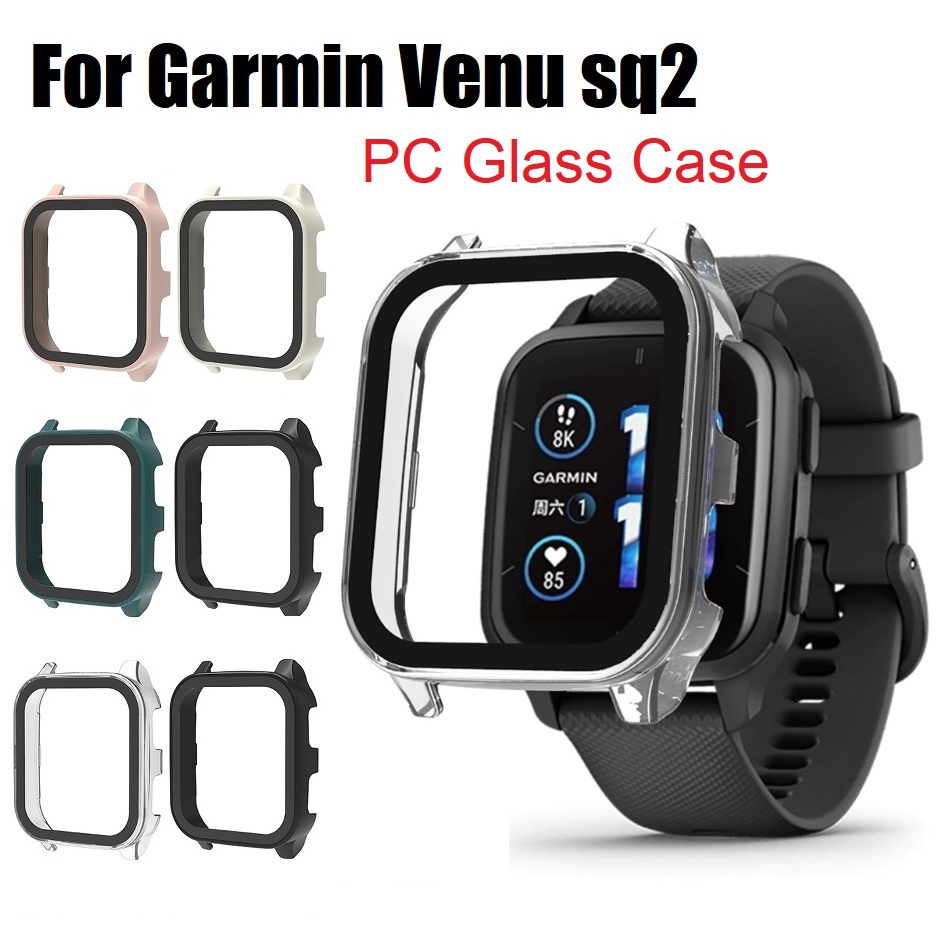 Full Covered PC Hard Glass Case For Garmin Venu SQ 2 Case Scratch-resistant Lightweight For Garmin Venu SQ2 Case Protective All-Around Full Garmin Venu SQ 2 Cover
