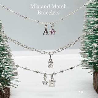 MCbrand.Jew 🤍 สร้อยข้อมือและจี้เงินเเท้92.5% mix and match Bracelets 💕ใส่ติดตัวได้ไม่ลอกไม่แพ้💎มีใบรับประกันสินค้า💎
