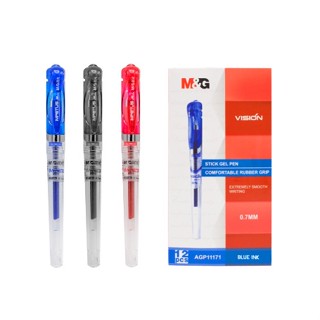 M&amp;G ปากกาเจลปลอก หัวโต  Impetus jell GEL PEN 0.7 mm. หมึกมีให้เลือก 3 สี GP1111 มีรีฟิลด้วยน้าา