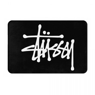 Stussy (5) พรมเช็ดเท้า ผ้าสักหลาด กันลื่น ดูดซับน้ํา แห้งเร็ว สําหรับห้องน้ํา 16x24 นิ้ว พร้อมส่ง