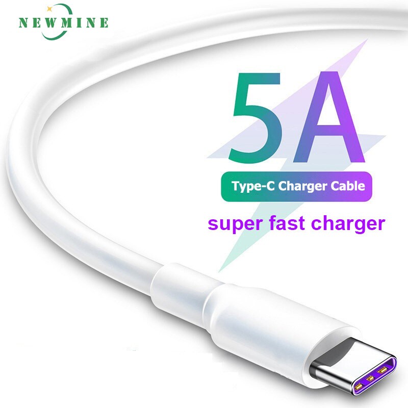 Newmine สายชาร์จเร็ว Type-C 5A 1 เมตร 1.5 เมตร สําหรับ Xiaomi Huawei