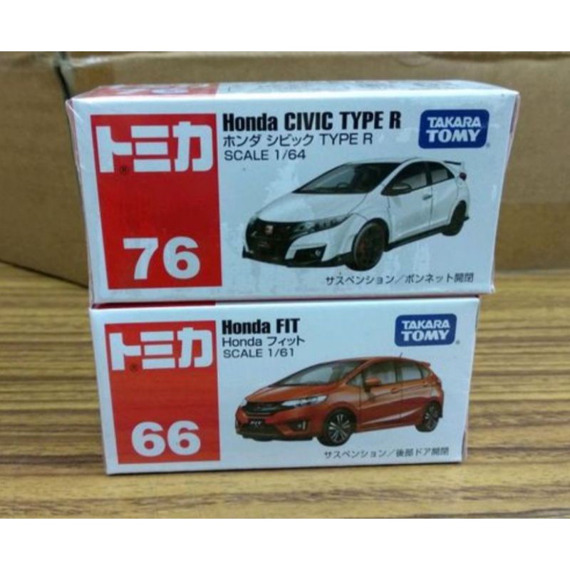 Tomica honda civic type r76/66 jazz gk fit