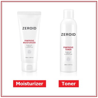 Zeroid Pimprove Moisturizer 100ml. / Zeroid Pimprove Toner 200ml. / Zeroid Pimprove Soothing Moisturizer 95ml.