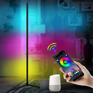 【New Arrival】Multi-color Nordic RGB โคมไฟตั้งพื้น,App หรือรีโมทคอนโทรลเพลงบรรยากาศจังหวะ Light Simple LED Light