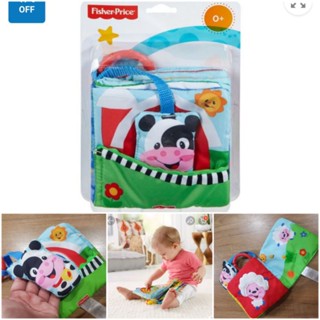 Fisher Price หนังสือผ้า มีเสียงกรุ๊งกริ๊ง มือสองเหมือนใหม่