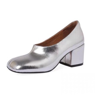 💟Metallic Silver Heels Size : 34-49