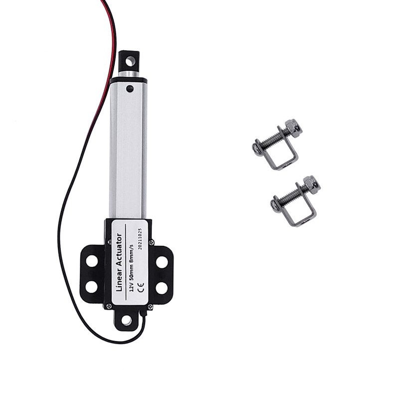 Produktbild von Mini Linearaktuator 12V DC – 30 Mm Hub, 4 Mm/s, 150 N, T-Schraube, Endschalter – Leise & Kurzschlussfest