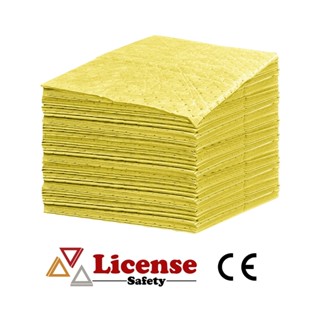 วัสดุดูดซับสารเคมีรุนแรง แบบแผ่น สีเหลือง Hazmat Chemical Extremely Absorbent Pads (100แผ่น/ลัง)