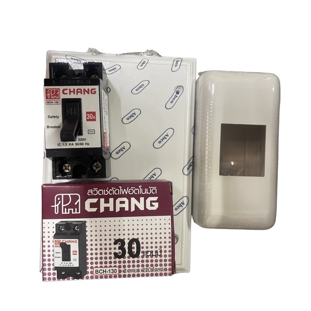 เบรคเกอร์ ยี่ห้อช้าง (CHANG)กล่องเซอร์กิตลีเทคLeetech ฝาครอบ แผง PVC 4x6