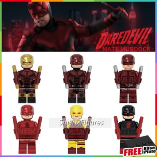 Daredevil Minifigures 6 ประเภท Daredevil Marvel ฮีโร่การ์ตูน Defender ของเล่นของขวัญ Minifigures X0346