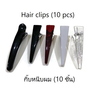 กิ๊บหนีบผม ชุด 10 ชิ้น ตัวหนีบ Hair Clips 10 pcs (2.5, 3.0 inch) กิ๊บติดผม ขนาด 2.5, 3.0 นิ้ว