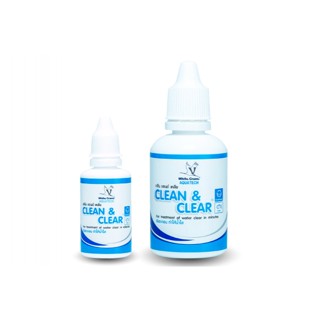 White Crane Clean &amp; Clear (ผลิตภัณฑ์ทำให้น้ำใส กำจัดตะกอนแขวนลอยที่อยู่ในน้ำ ขนาด 30 ml.)