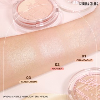 HF5080 SIVANNA COLORS DREAM CASTLE HIGHLIGHTER ไฮไลท์ ทูโทน 1ตลับ มี 2 สี