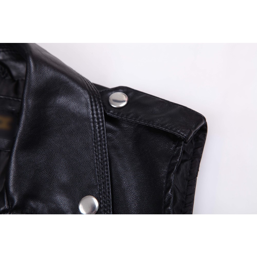 New 2022 Women Leather Vest Sleeveless Faux Moto Biker Zipper Jacket Pink PU Waistcoat Turn-down Collar Pockets Tops Fal #6