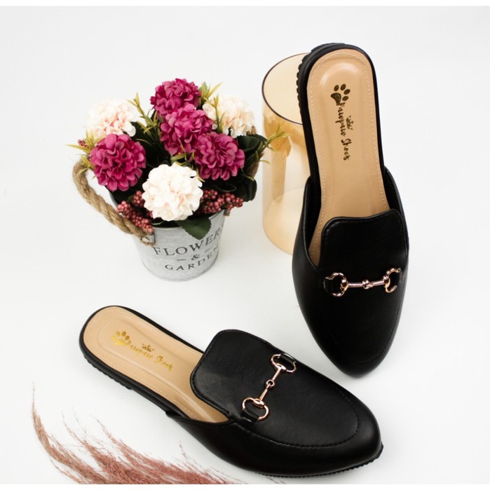 GRACE BLACK รองเท้าแตะผู้หญิง BIG SIZE 41 42 43 44 45 รองเท้า PAWPAW