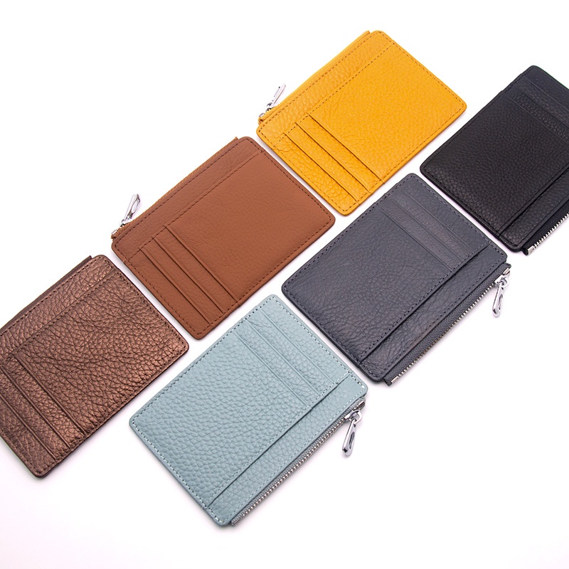 กระเป๋าใส่บัตรหนังแท้ 22 สี Genuine Leather หนังสวย W037