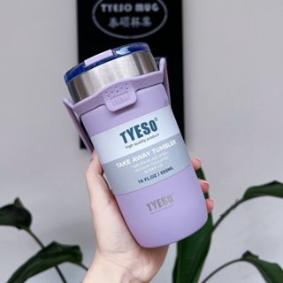 [พร้อมส่ง] Tyeso กระติกน้ําร้อน เย็น สเตนเลส สองชั้น แบบพกพา พร้อมเชือกคล้อง สําหรับรถยนต์ เล่นกีฬา