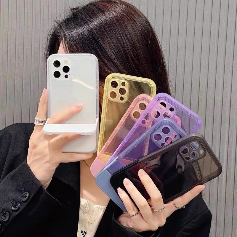 039 เคสซิลิโคน เคส สีสันสดใส รุ่นมีขาตั้งโทรศัพท์ในตัว กันกระแทก สำหรับรุ่น ip