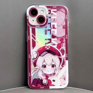 Genshin impact Klee เคสโทรศัพท์มือถือแบบใส กันกระแทก ลายเกม สองมิติ สําหรับ iPhone 14 13 12 11 pro promax x xs xsmax xr 7 8 plus