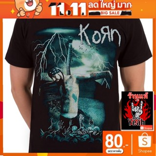 เสื้อวง Korn เสื้อลาย คอร์น เสื้อคอฟิต แฟชั่น เสื้อวินเทจ RCM1009