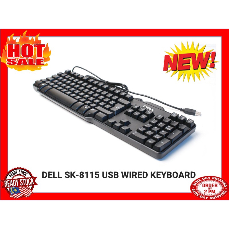 คีย์บอร์ด DELL SK-8115 USB WIRED - สีดํา (ใหม่)