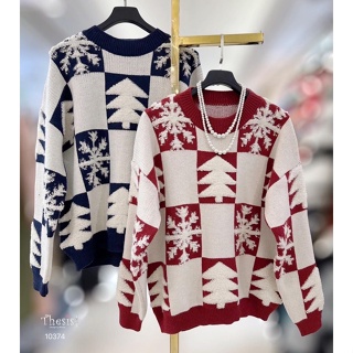 🌈🌿🌼🌺🌸🤎❤️🇰🇷 Knit Christmas Long Sleeve Top