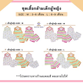 AU008 ชุดเซ็ตเด็ก (เซ็ต 3ชุด) เสื้อกล้ามพร้อมกางเกงขาสั้น สำหรับเด็ก3เดือนถึง9 เดือน Size S/M เสื้อ กางเกงผ้าฝ้าย