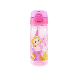 Disney Princess ขวดน้ําสีชมพู พร้อมหลอดดูด (500 มล.)