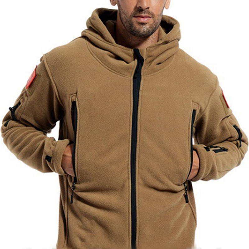 Men US Military Winter Thermal Fleece Tactical Jacket Outdoors Sports Hooded Coat Militar Softshell Hiking Outdoor Army  #3