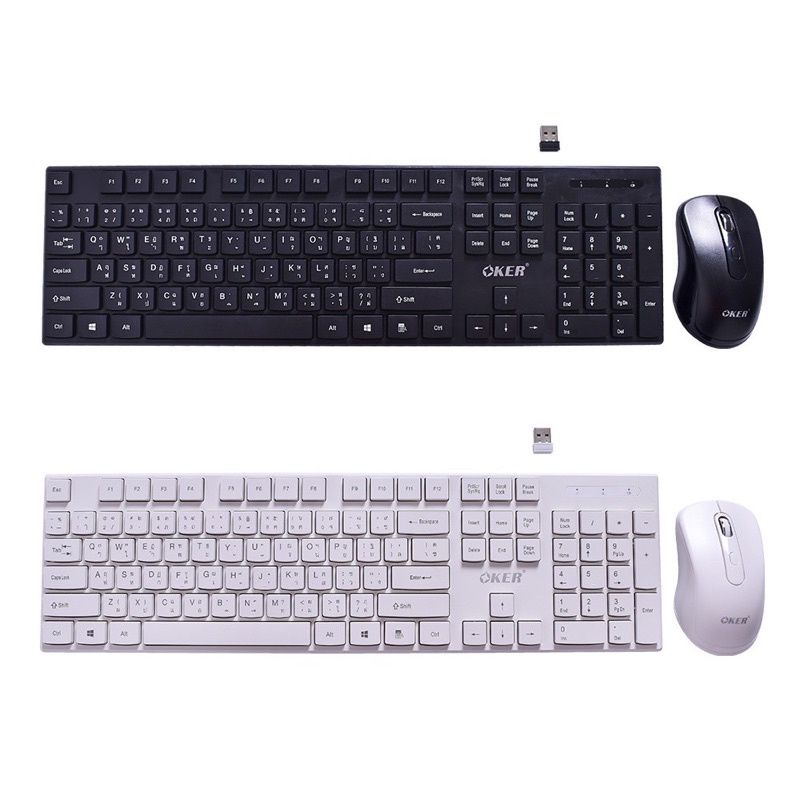 🚀ส่งเร็ว🚀NEWมาใหม่🔥Okerชุดคีย์บอร์ด+เมาส์ไร้สาย DOMINATOR 2.4GHZ Wireless COMBO รุ่นOk0erKM-880