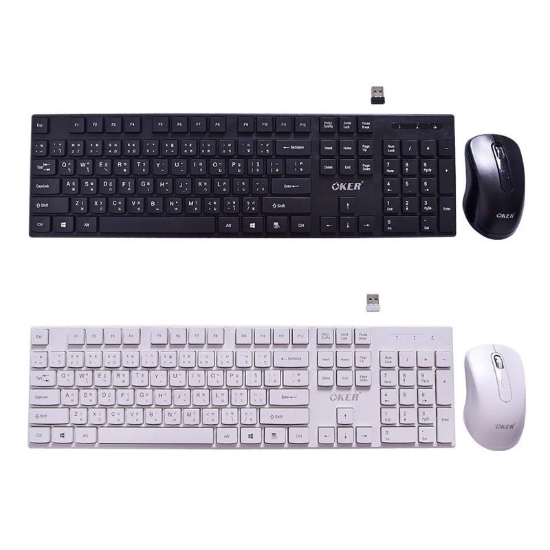 🚀ส่งเร็ว🚀NEWมาใหม่🔥Okerชุดคีย์บอร์ด+เมาส์ไร้สาย DOMINATOR 2.4GHZ Wireless COMBO รุ่นOk0erKM-880