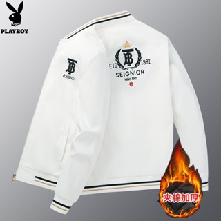 PLAYBOY New Cotton Heavy Embroidery Baseball Collar Jacket