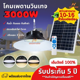 ไฟโซไฟโซล่าเซลล์ โคมไฟเพดาน 1แถม1 สว่างมาก 3000W 3แสงใน1โคม ขาว/วอร์ม/ผสม โซล่าเซลล์ พลังงานแสงอาทิตย์ กันน้ำทนแดด