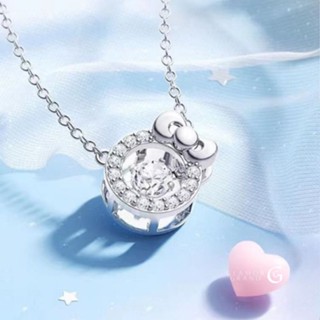 Glamor✨hello kitty สร้อยคอเงินแท้ สร้อยคอน่ารัก สร้อยคอผู้หญิง จี้สร้อยคอ สร้อยคอเงิน สร้อยคอโซ่ สร้อยคอแมว