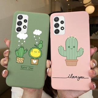 เคสโทรศัพท์มือถือแบบนิ่ม TPU ลายนักบินอวกาศ กระบองเพชรน่ารัก แฟชั่น สําหรับ Samsung Galaxy A52 A52S 4G 5G A52 A52S A 52 S