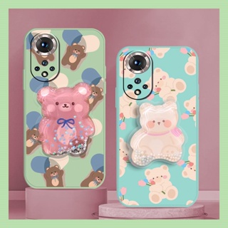 Cartoon cute Phone Case For Huawei Honor50 Pro/Nova9 Pro Skin-friendly feel Liquid silicone shell quicksand Glitter