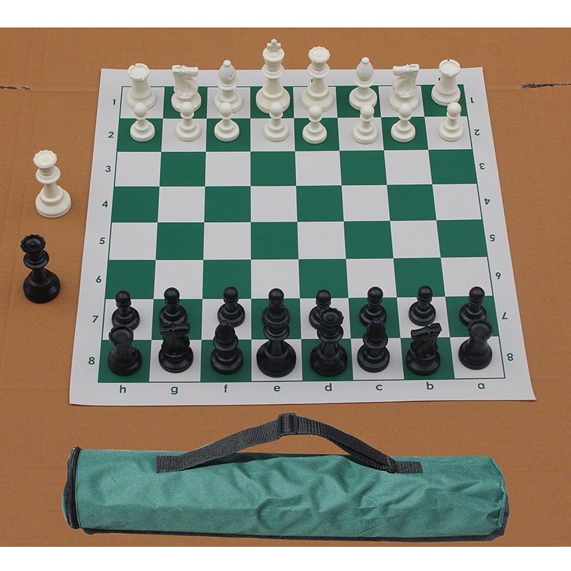 King High 97mm Plastic Chess Piece 51cm Chessboard With Chess Bag Chessboard Chess Set 4 Queen 34pcs Chess Pieces Board