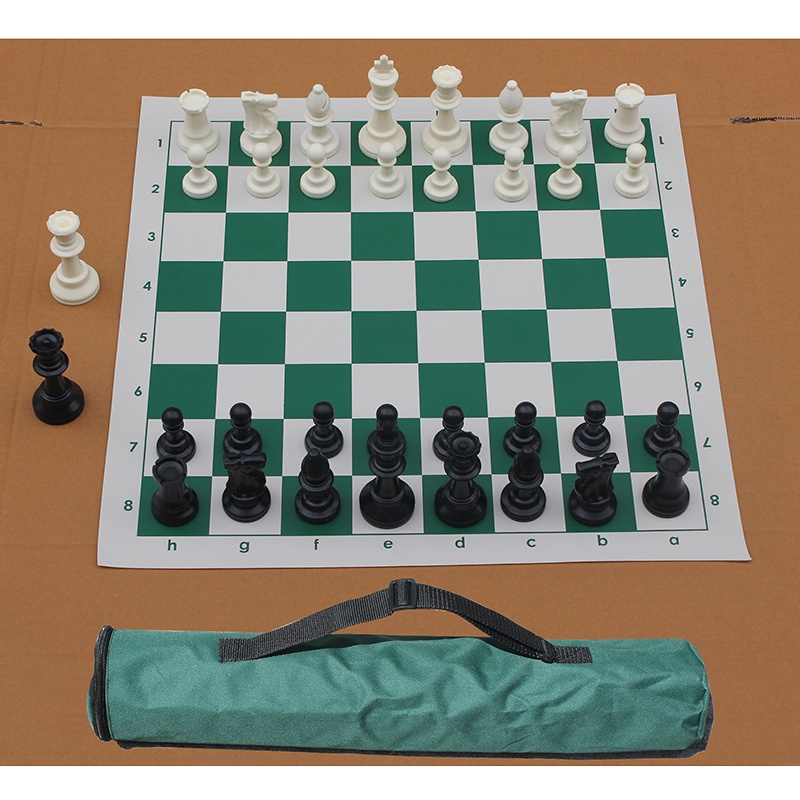 King High 97mm Plastic Chess Piece 51cm Chessboard With Chess Bag Chessboard Chess Set 4 Queen 34pcs